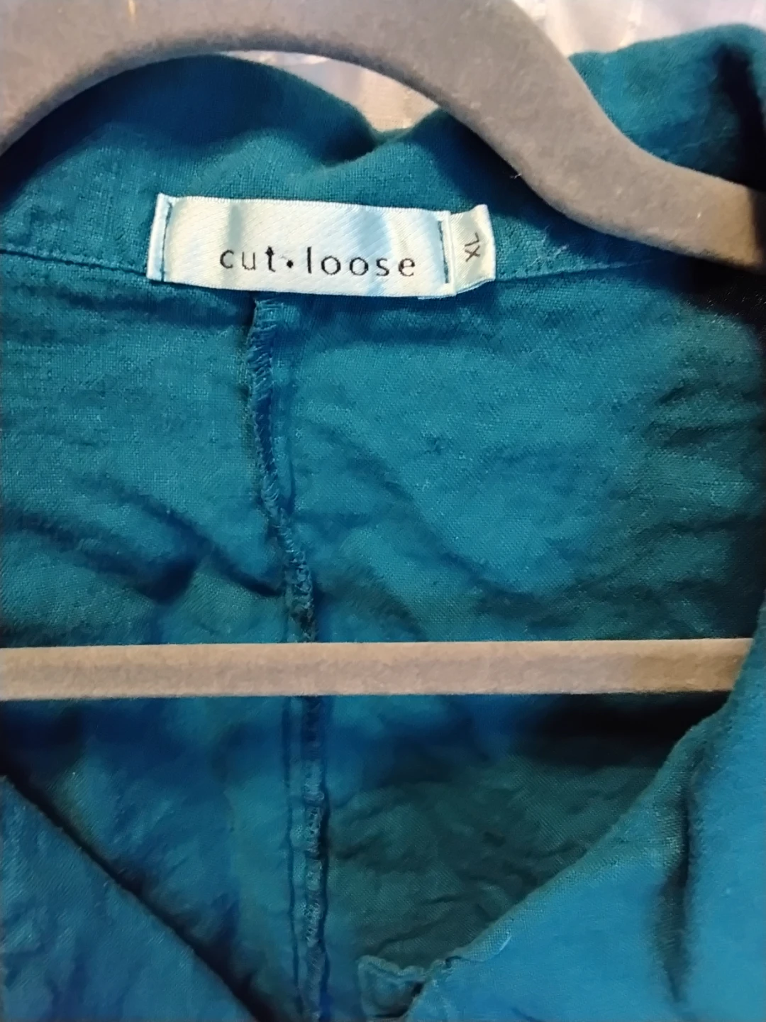 Cut Loose Women's Teal Linen spring coat - photo 3
