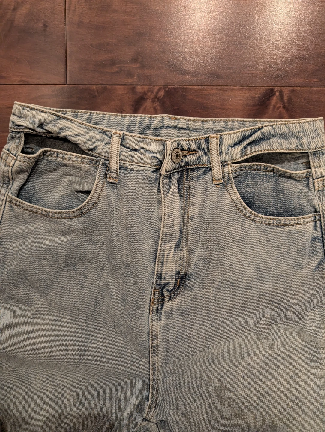 DAZY Wide Leg Jeans with Cutout Detail - photo 3
