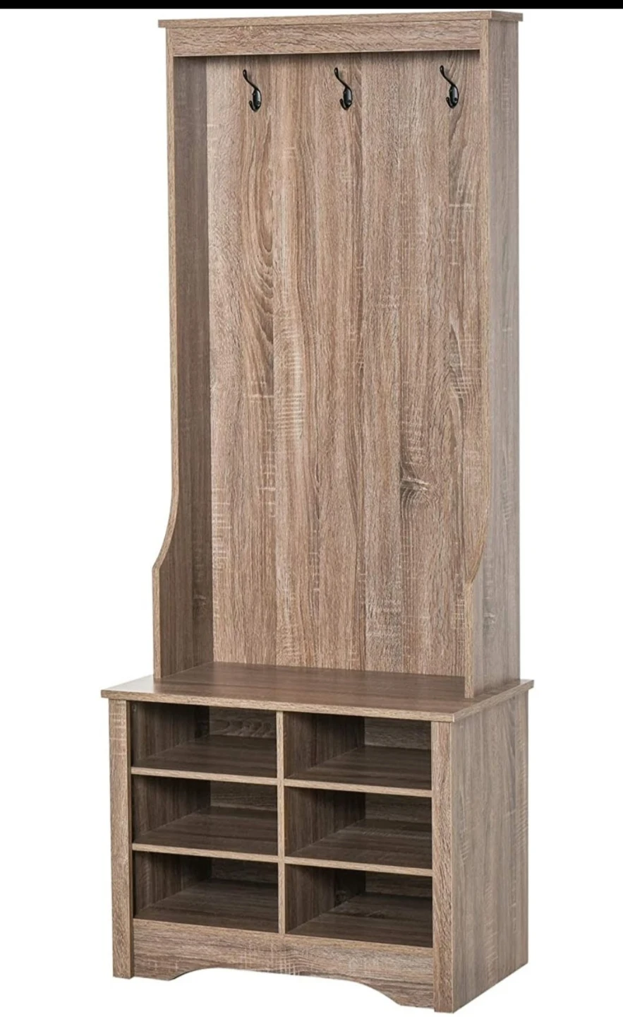 Hall Tree with Shoe Storage