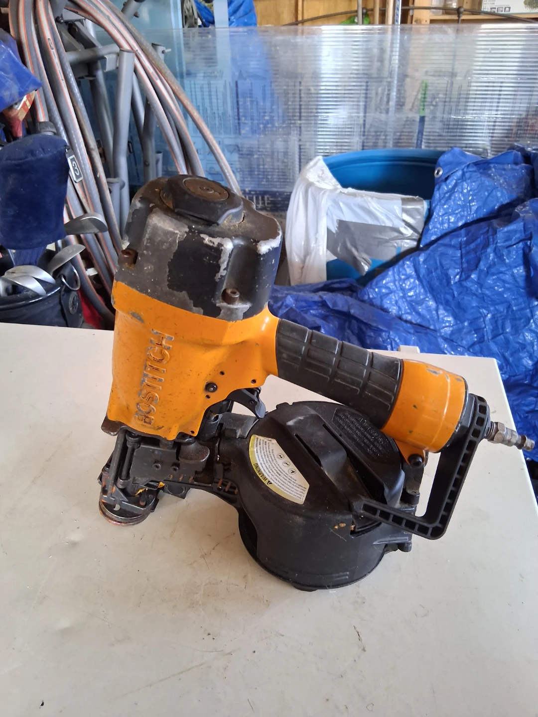 Bostitch Coil Roofing Nailer and nails