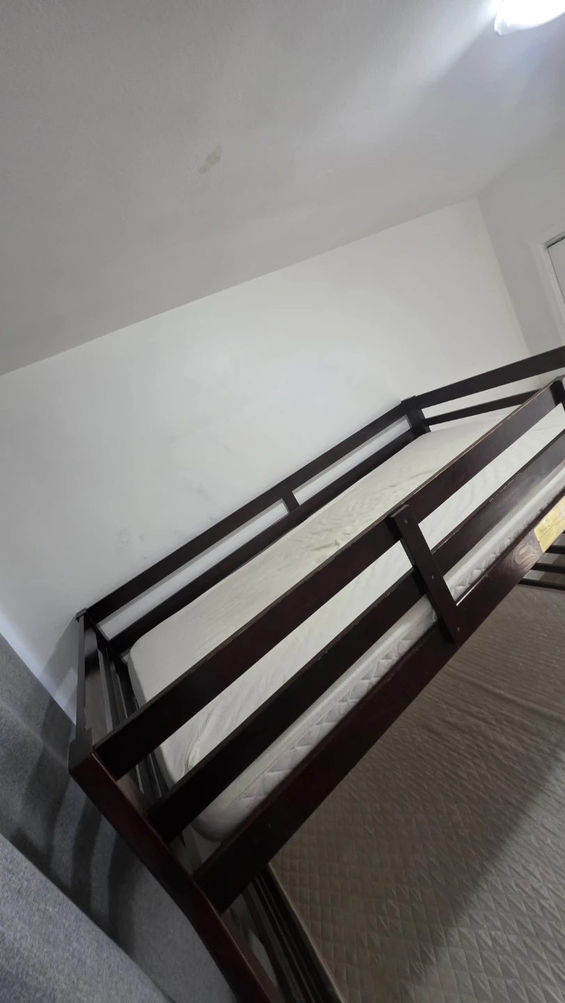 Dark Wood Triple Bunk Bed without Matress - photo 2