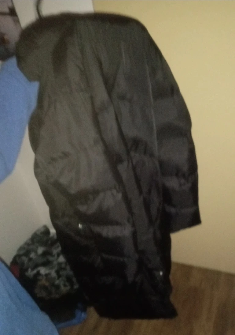 Dazy Long Puffer Coat - Black, Size S - photo 4