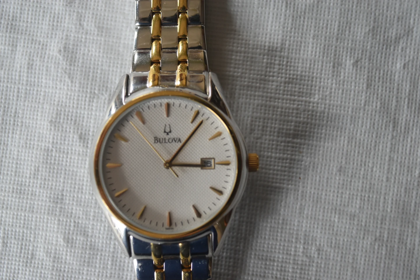 Bulova Men's 98B134 White Stainless-Steel Quartz Watch