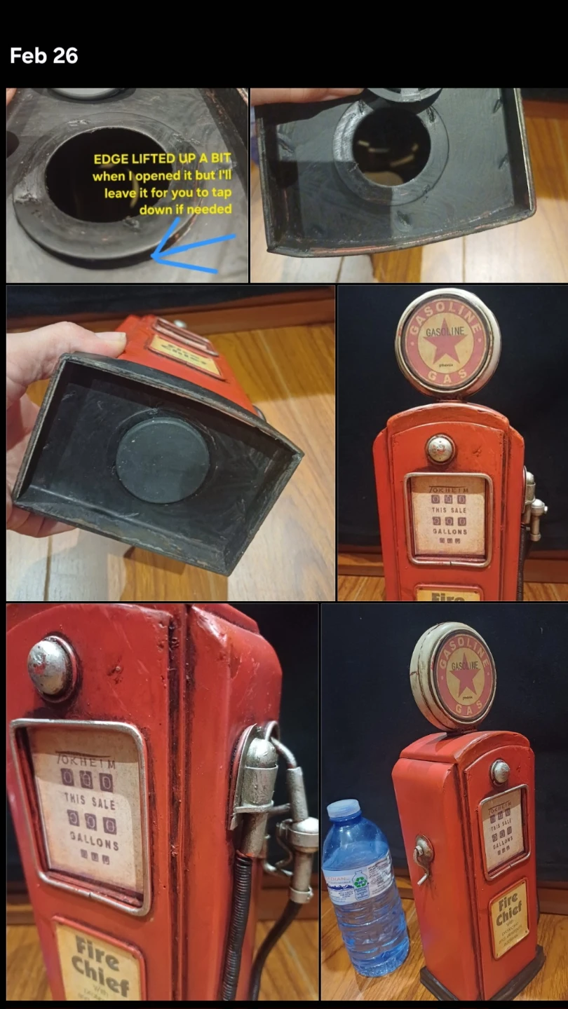 NEW: Fire Chief Gas Pump Metal Coin Bank/Piggy Bank - photo 2