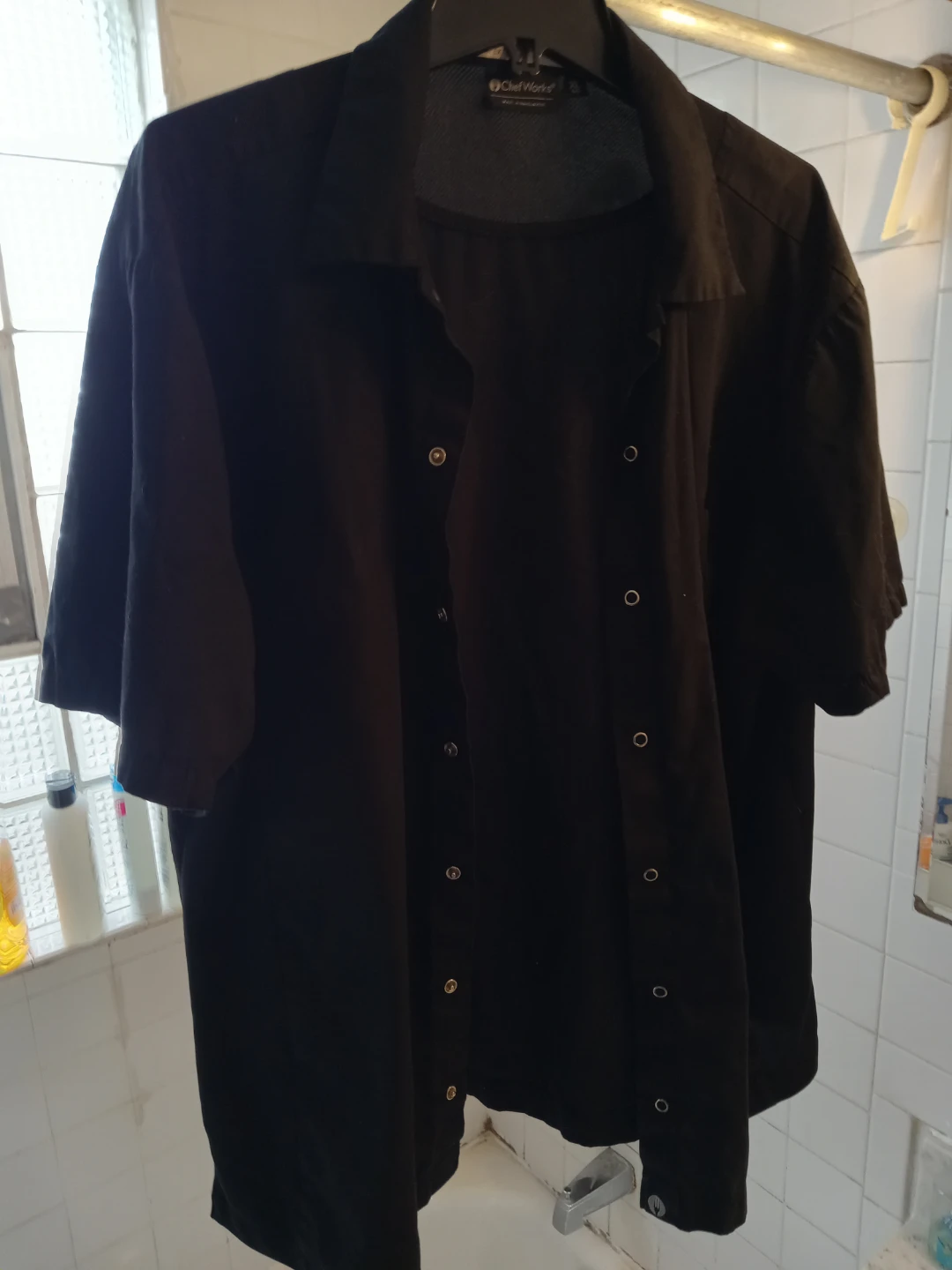 Chef Works Black Short Sleeve Chef Coat XL