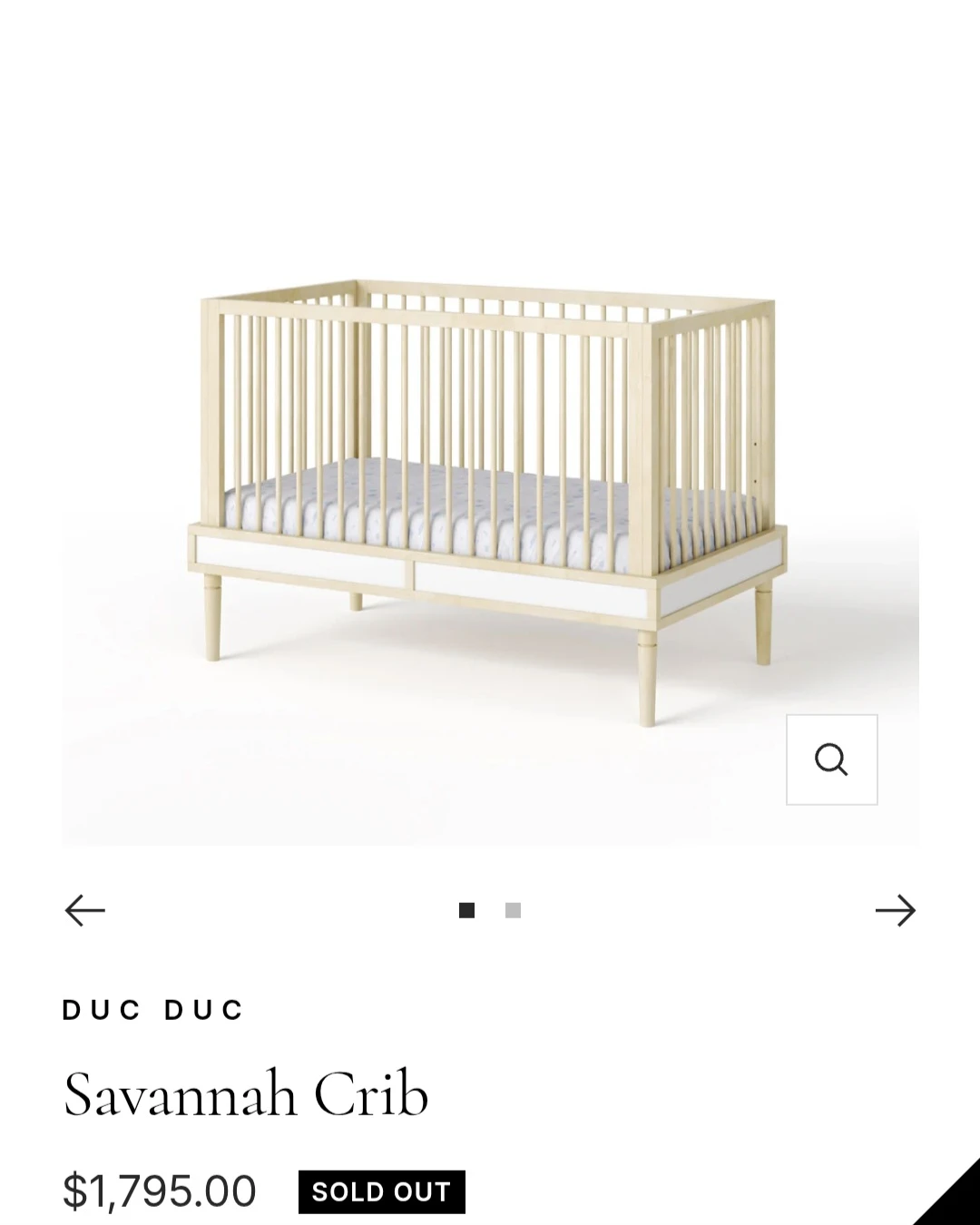 Duc Duc Savannah Crib - Natural Wood - photo 2