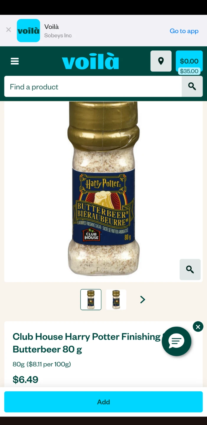 $4 firm (reg. $6.50) Harry Potter Butterbeer Finishing Sugar 80g - photo 4