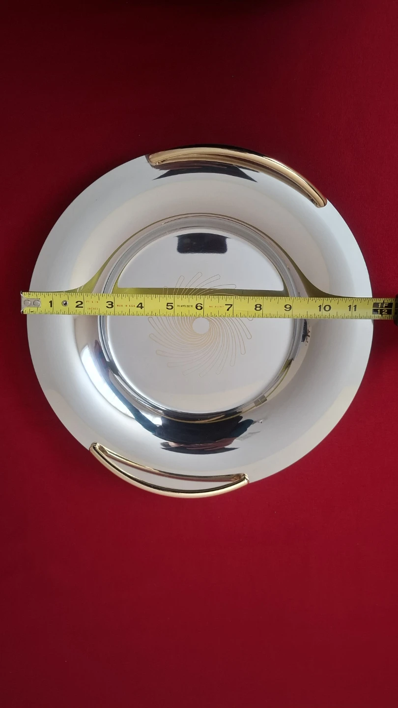 Stainless Steel Tray with Gold Handles - photo 4