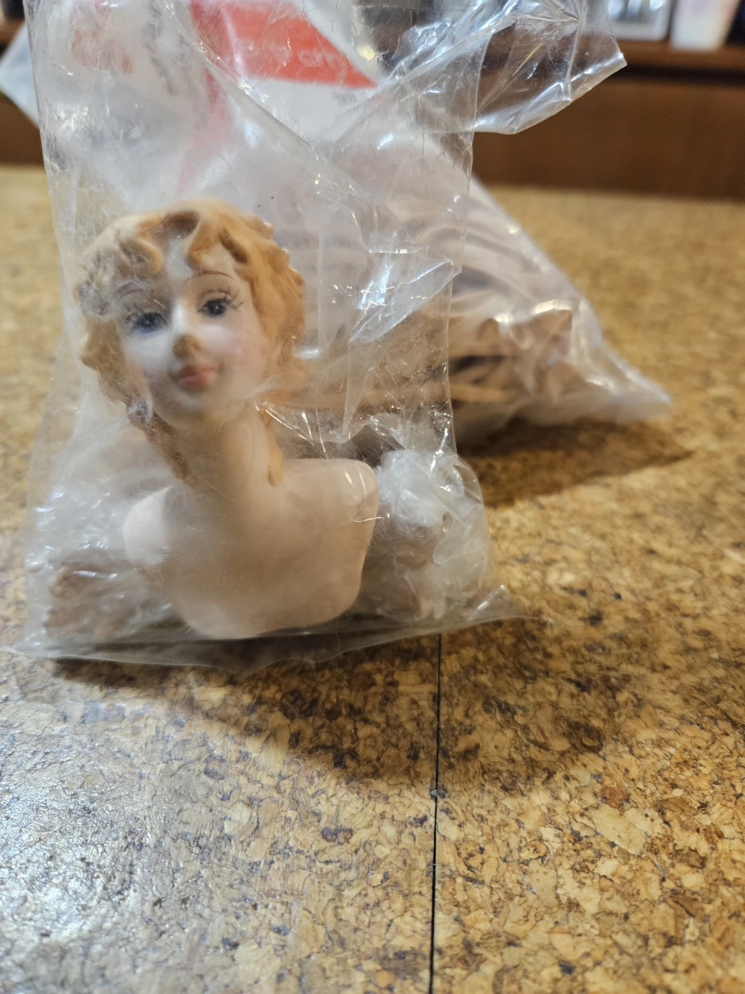 Vintage Porcelain Doll Head and Torso Parts - photo 2