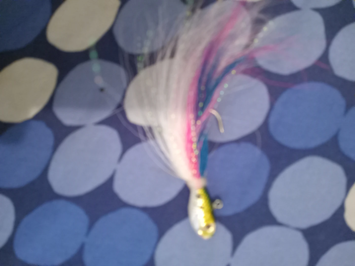 Fishing Lure with Feathers and Hook
