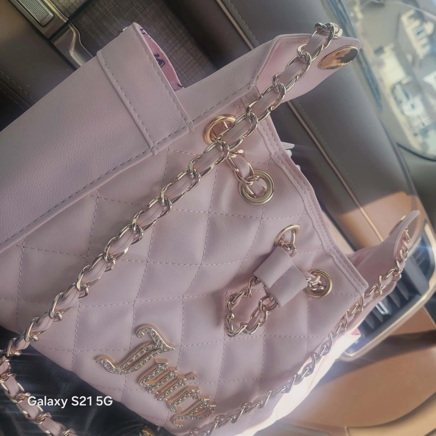 Juicy Couture Pink Quilted Chain Shoulder Bag - photo 4