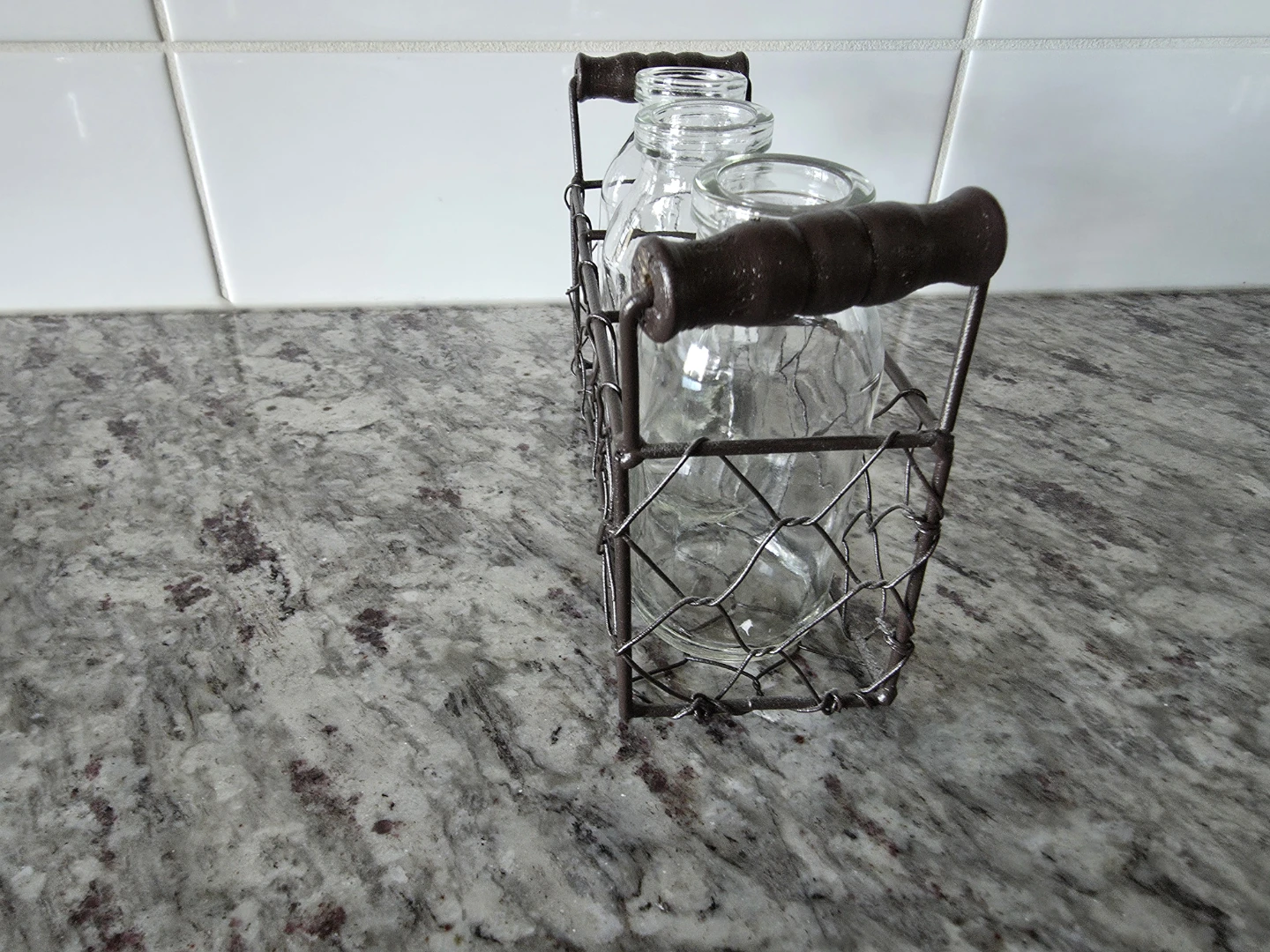 Home Decor - Wire Basket with Glass Holders - photo 4