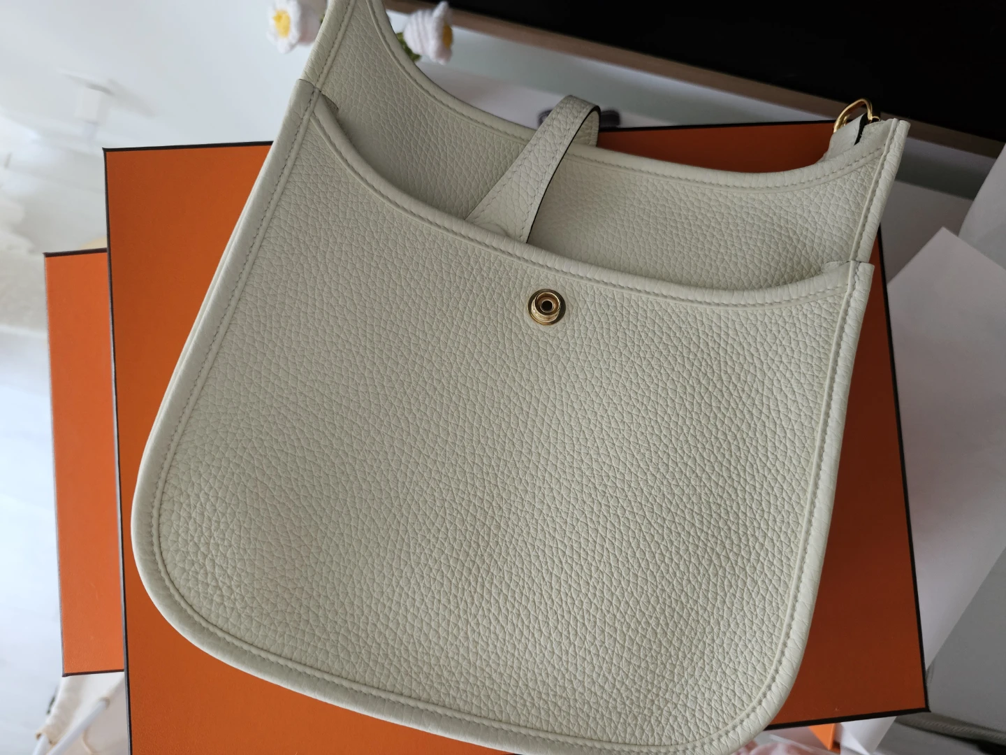 Hermes Evelyne 23 - cream colour - photo 5