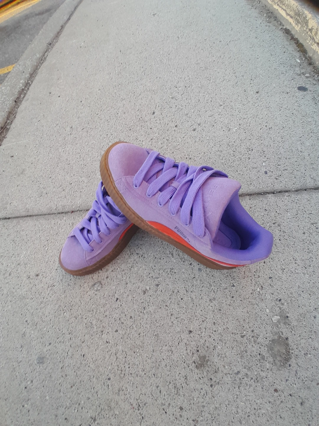 Puma Suede Platform Sneakers - Lavender