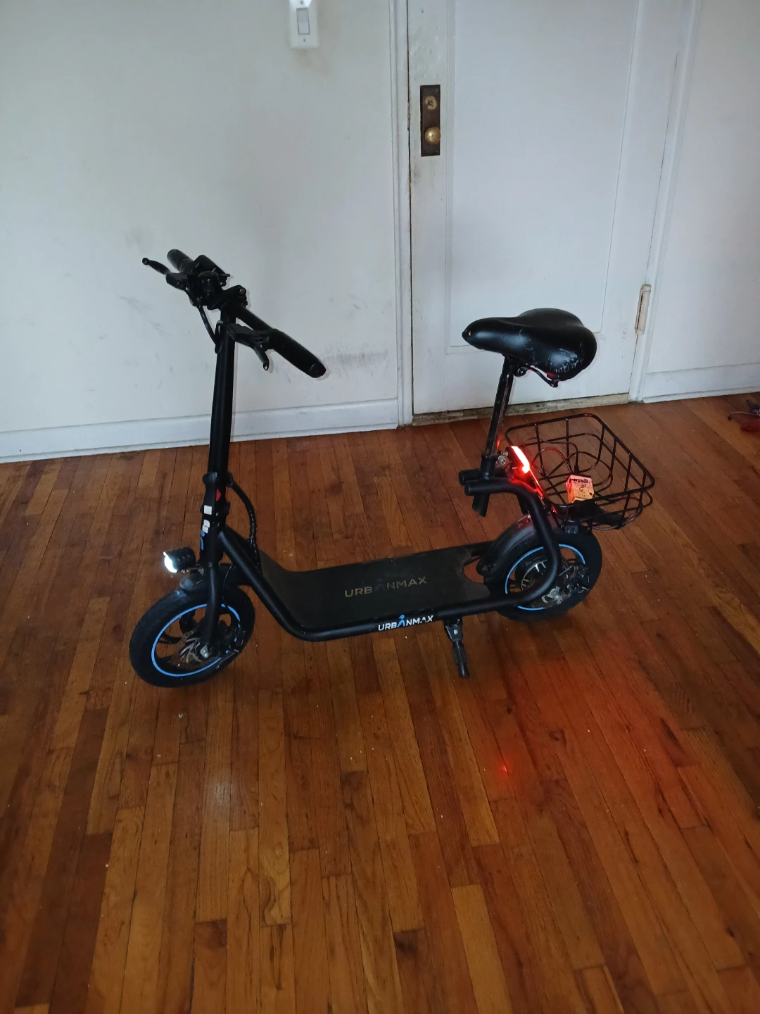 URBANMAX Electric Scooter with Seat and Basket