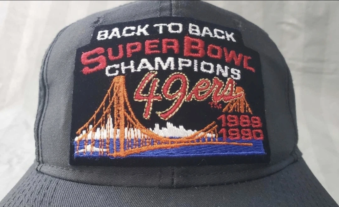 VTG San Francisco 49ers back 2 back superbowl hat & programs - photo 2
