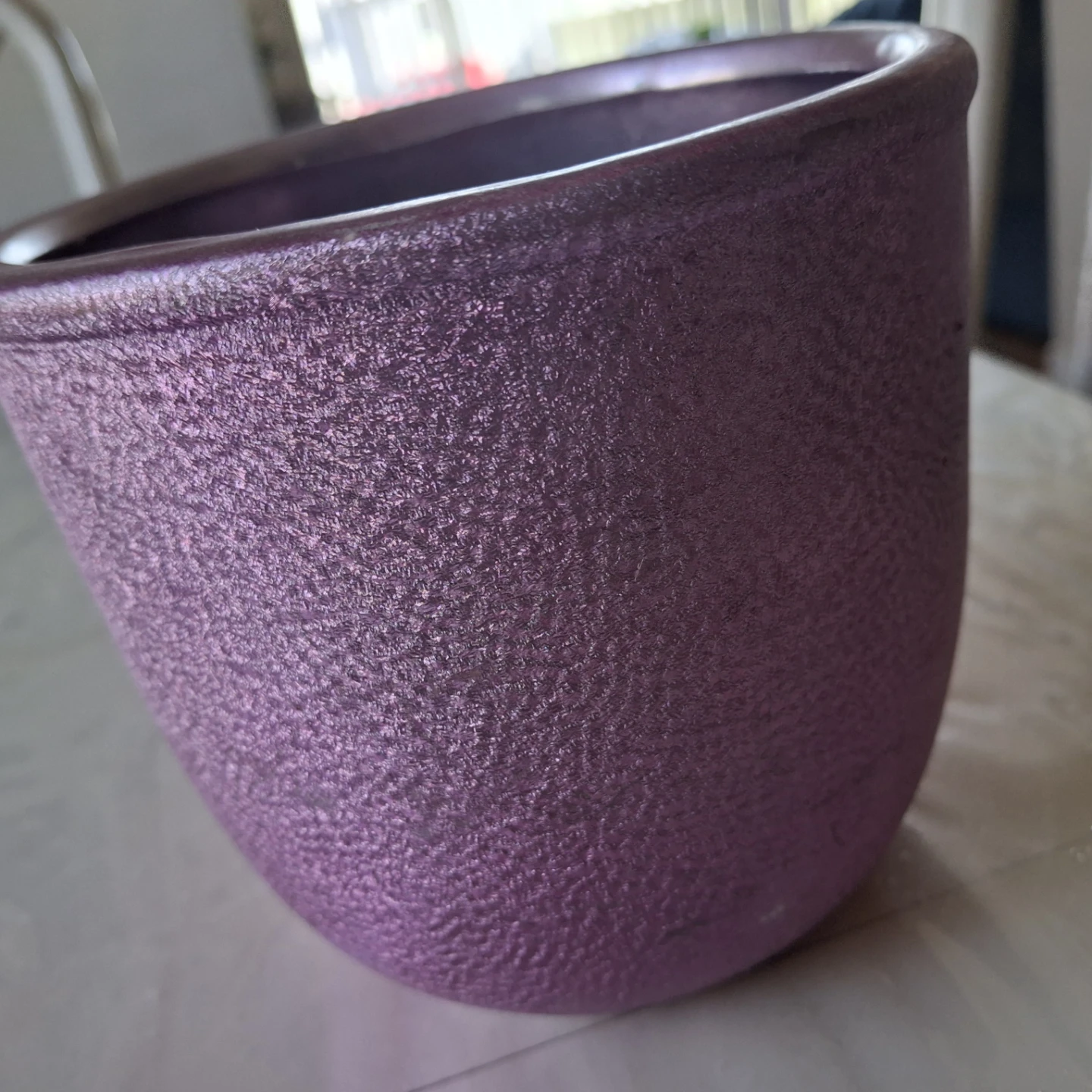 Purple Textured Flower Pot - photo 3