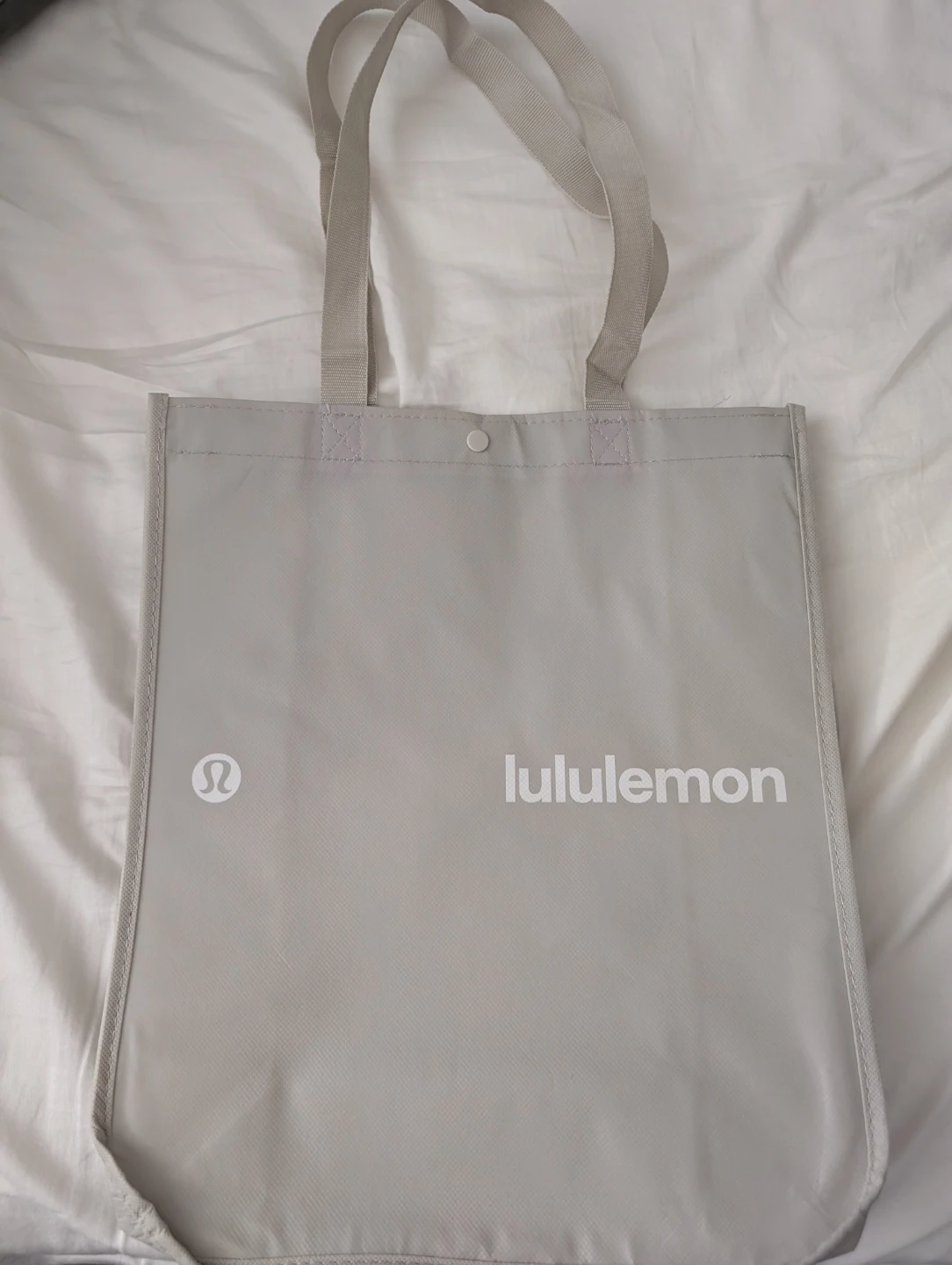 Lululemon Grey Reusable Tote Bag Grocery Bag Shopping Bag