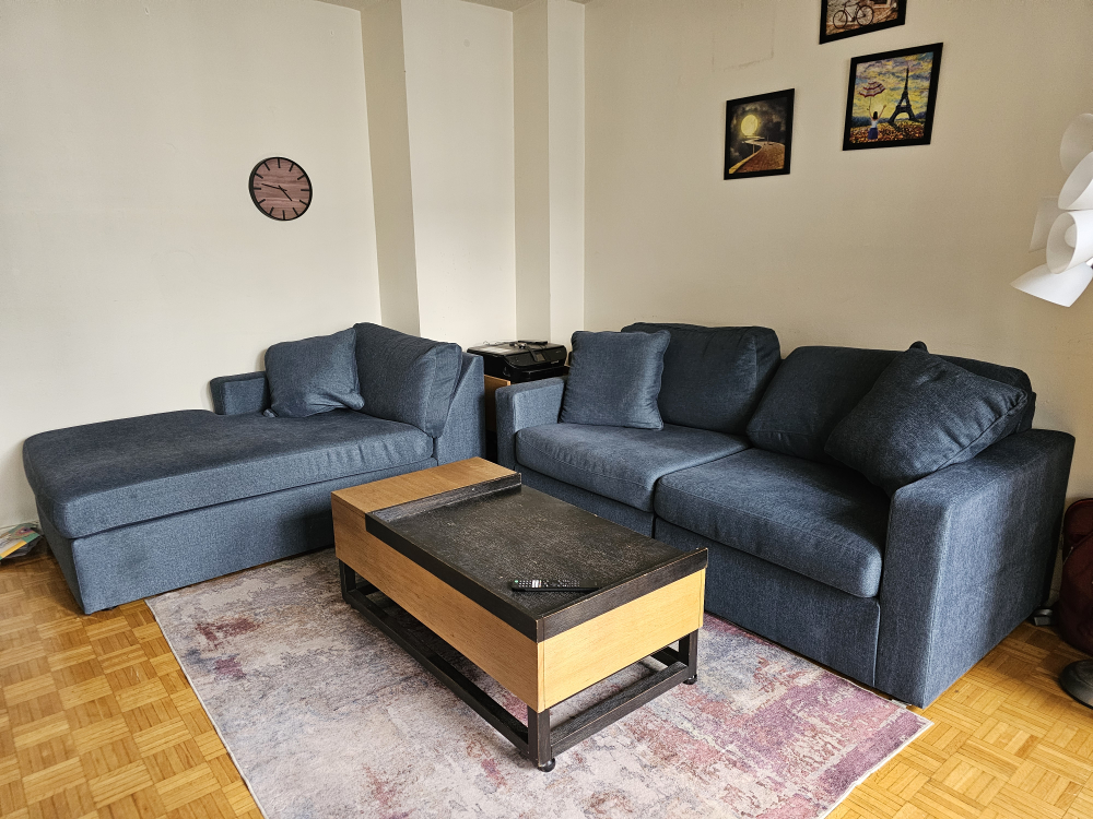 Urgent sale Ashley Sectional with Chaise - Ink Blue - photo 5