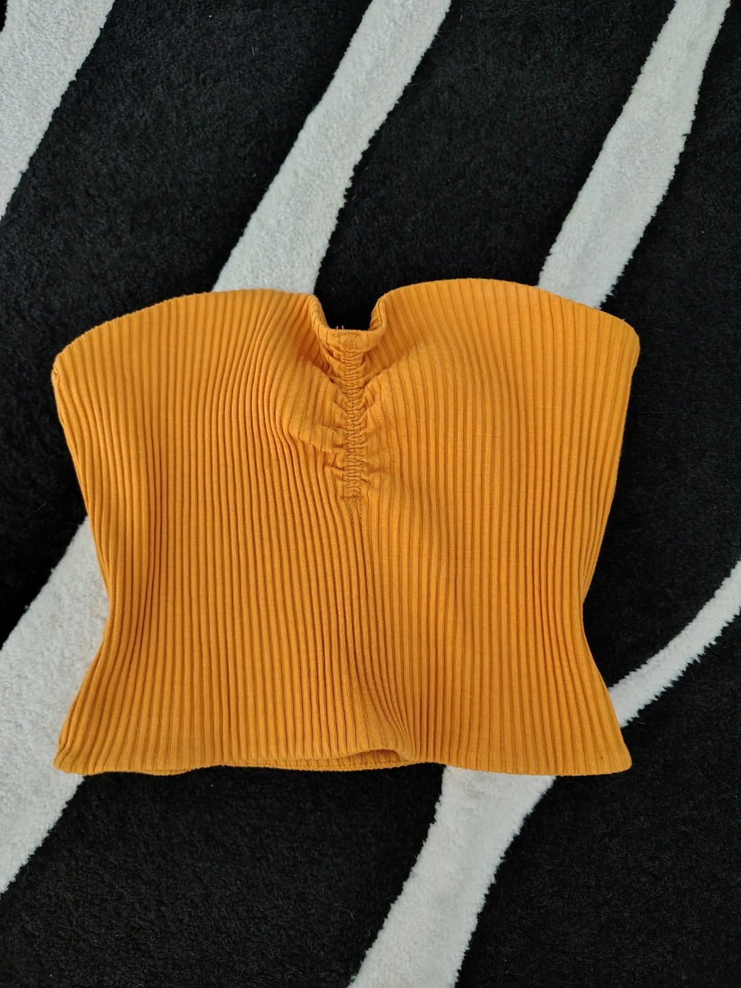 Wilfred Ribbed Bandeau Top - Orange