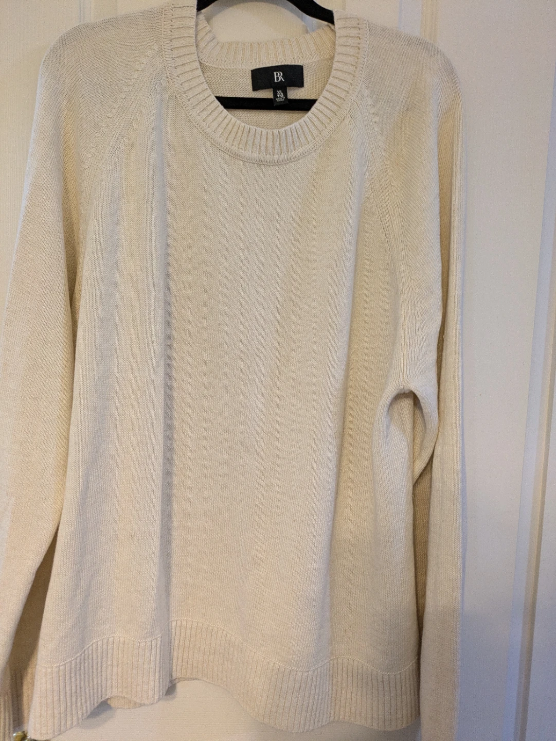 Banana Republic Cream Linen Cotton Sweater XL