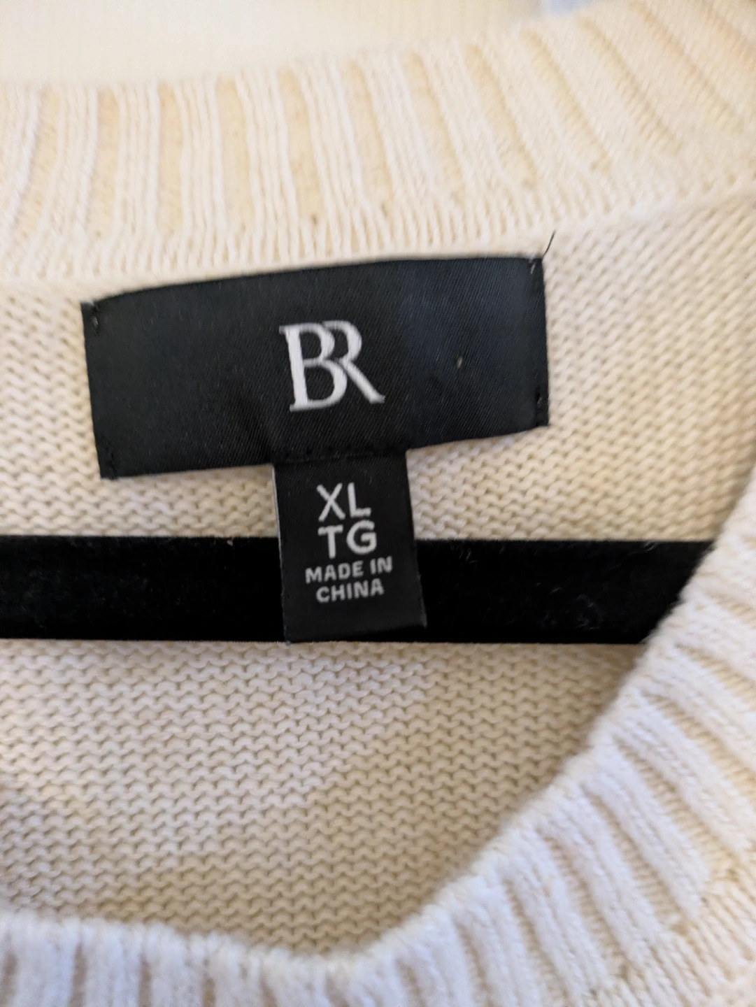 Banana Republic Cream Linen Cotton Sweater XL - photo 2