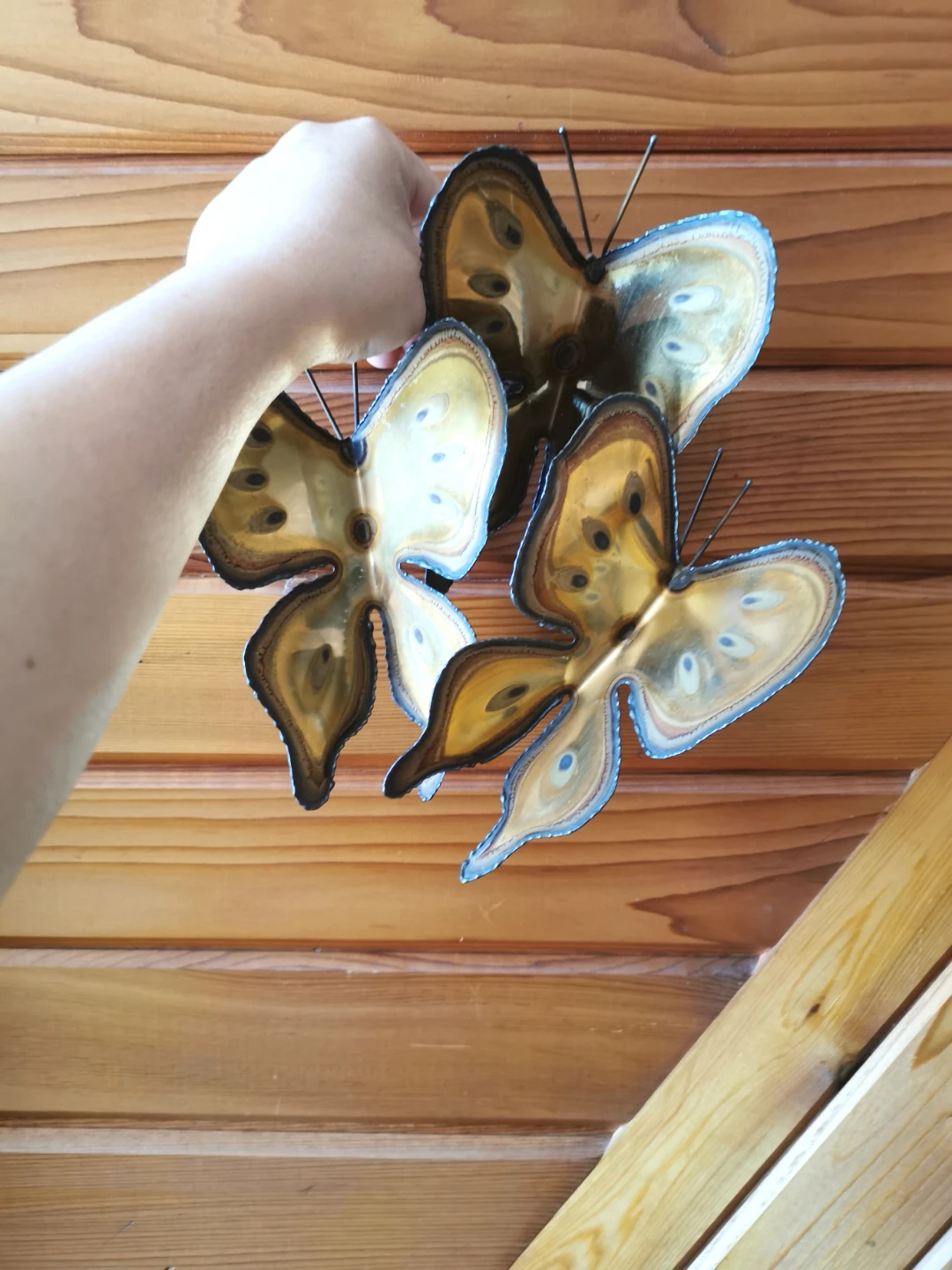 Vintage MCM Brass Copper Butterfly Wall Art Sculpture - photo 5