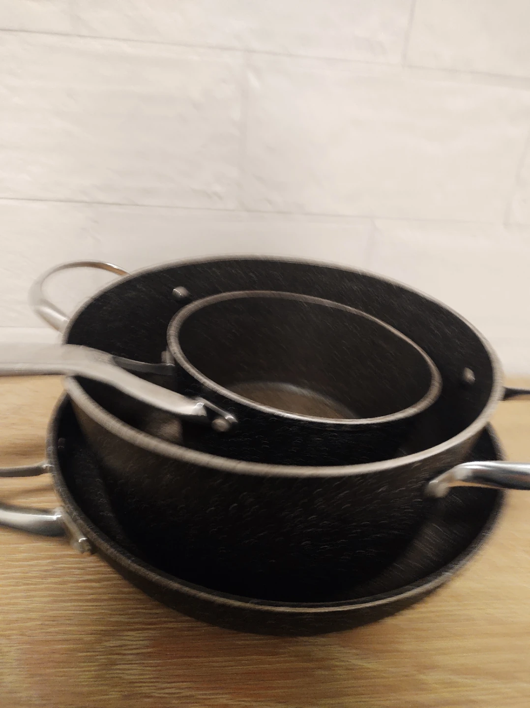 Hard Rock Set of 3 Non-stick Pots and Pans - photo 3