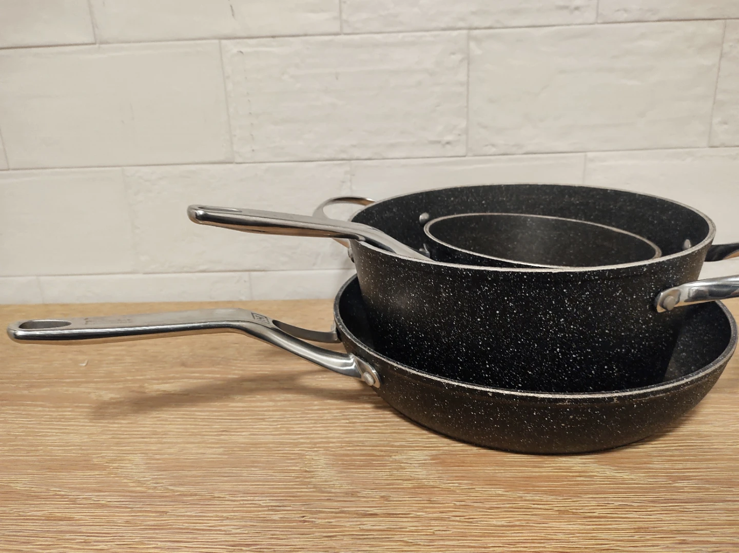 Hard Rock Set of 3 Non-stick Pots and Pans - photo 2
