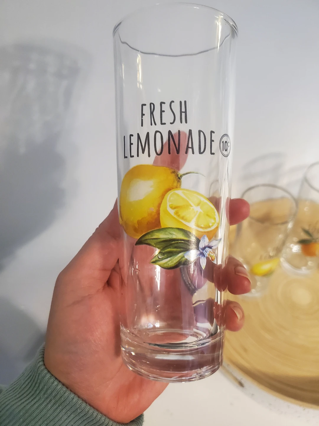 Set of 4 "Fresh Lemonade" "Freshly Squeezed" Tumbler Glasses - photo 4