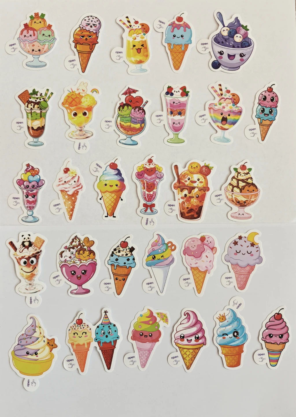 Brand New Ice cream stickers 50 pcs - photo 2