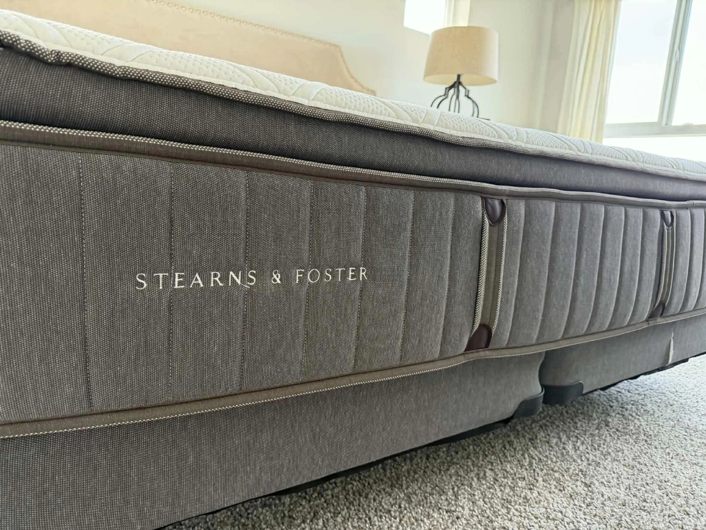 King size bedframe, box springs and Stearns & Foster Mattress - photo 5