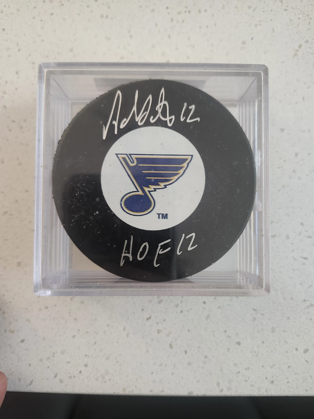 Adam Oates Signed St. Louis Blues Puck