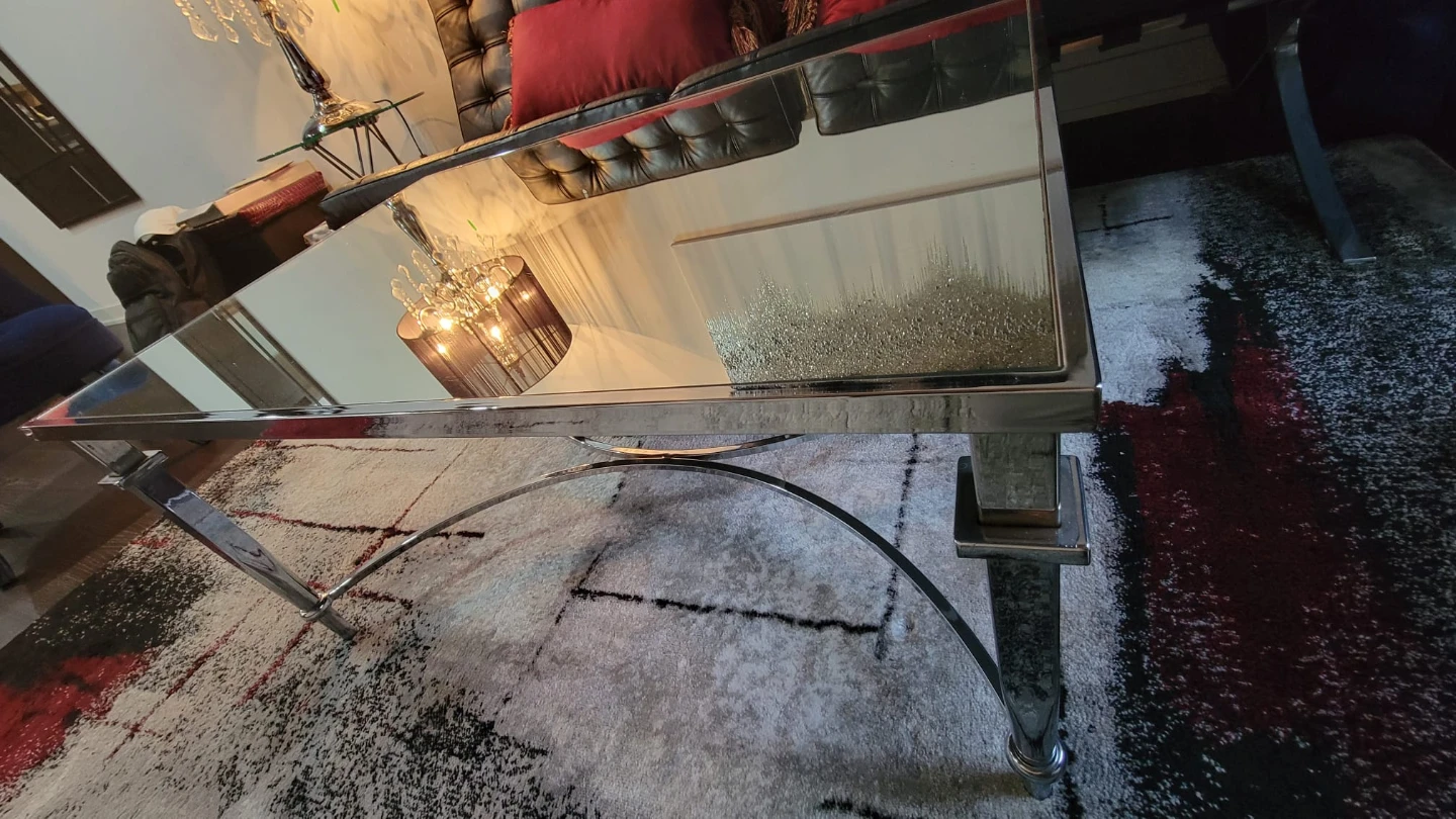 Chrome and Glass Coffee Table - photo 3