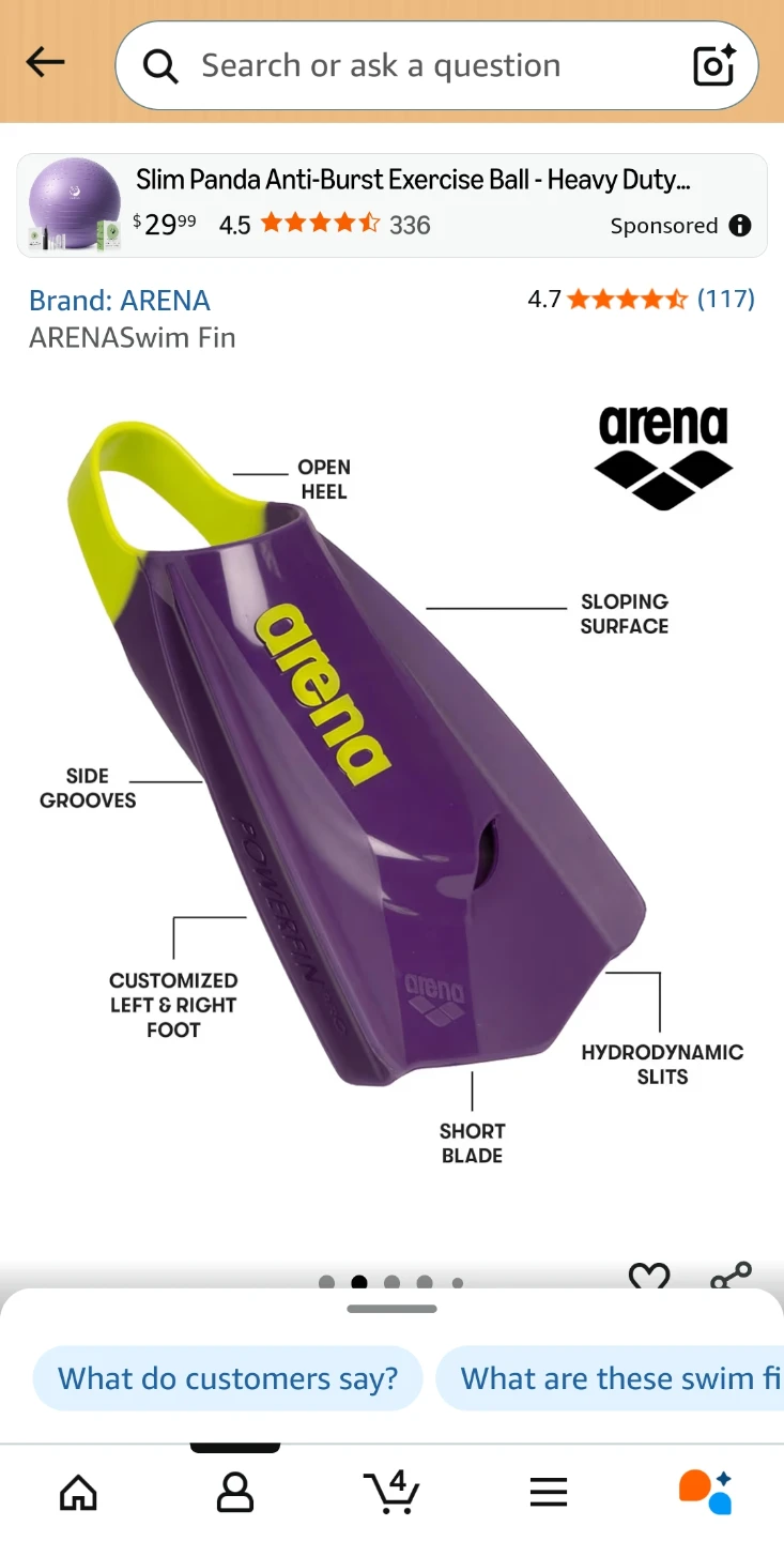 Arena Powerfin Pro II Swim Fins – EU 40–41 / US 7.5–9 - photo 4