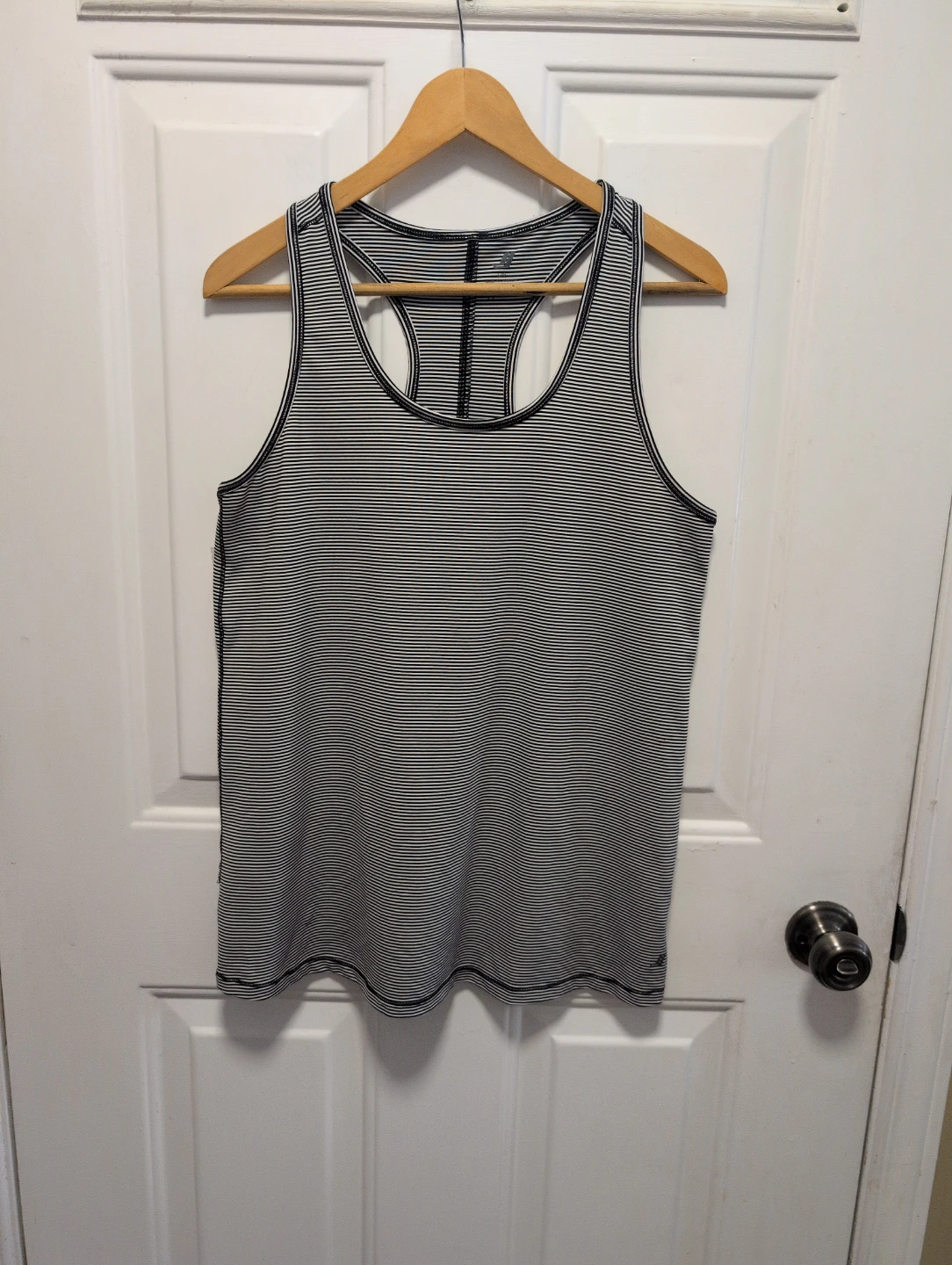 Joe Fresh Black and White Striped Tank Top - Size L/G
