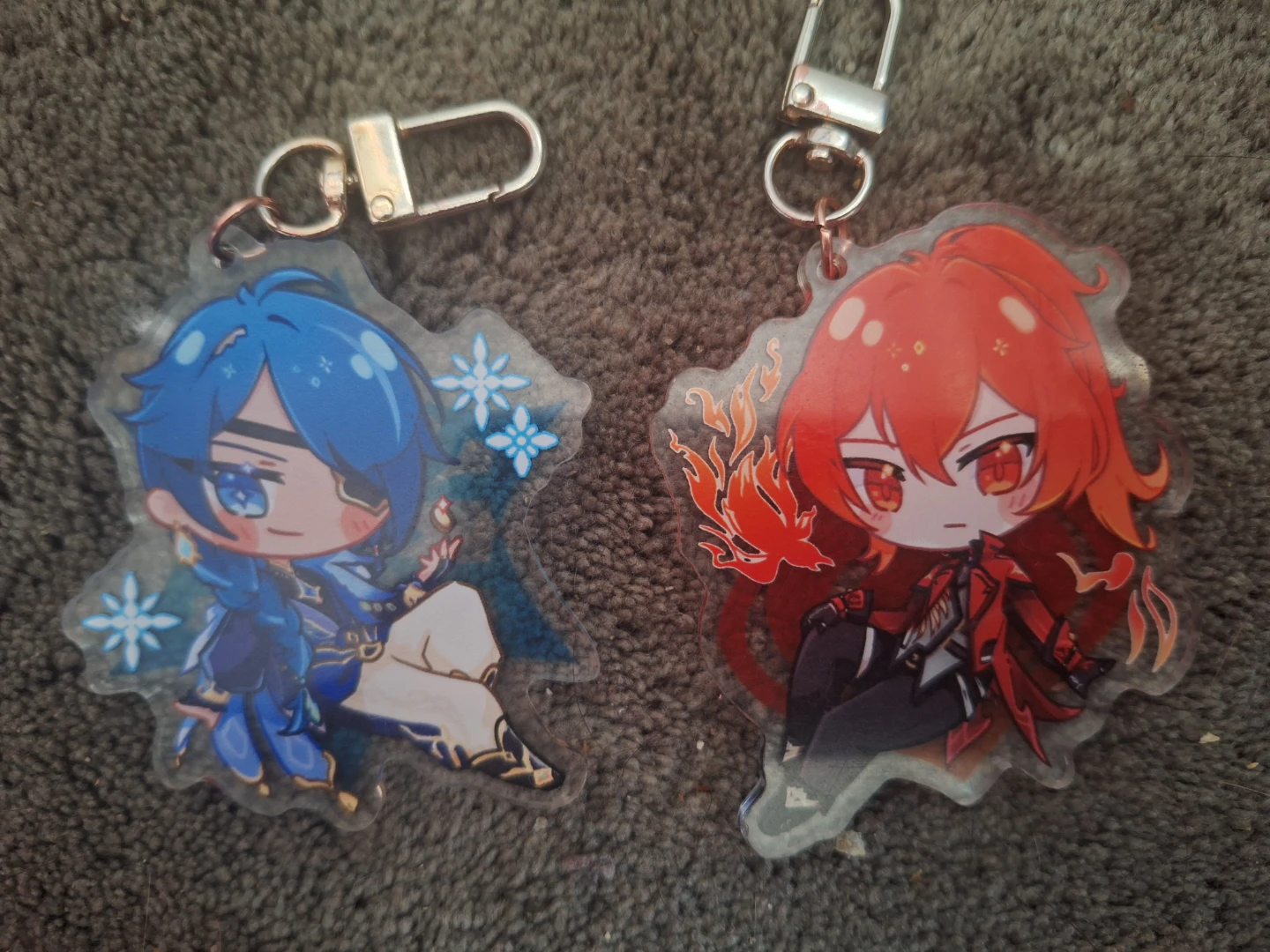 Kaeya & Diluc Keychains Genshin Impact