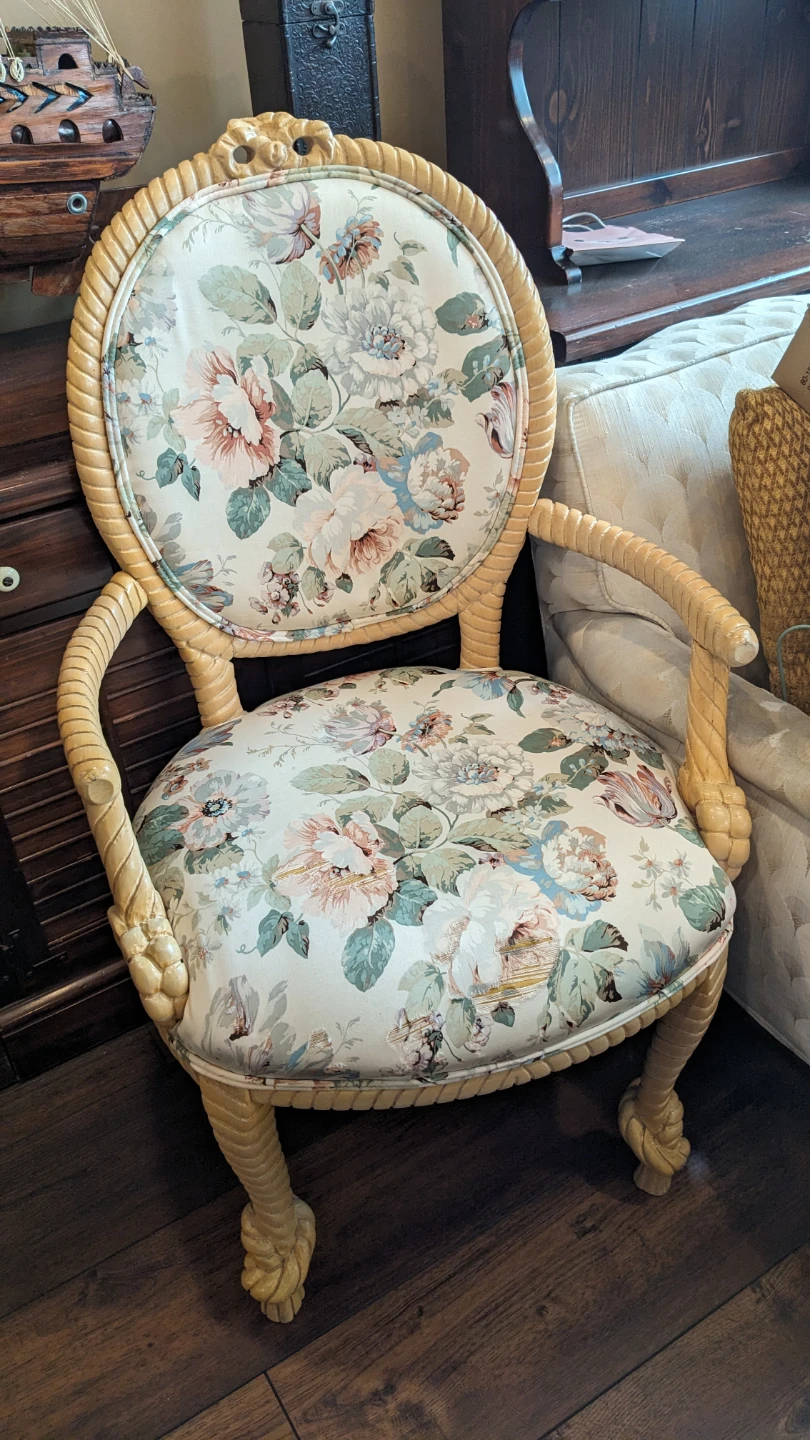 Vintage Floral Accent Chair