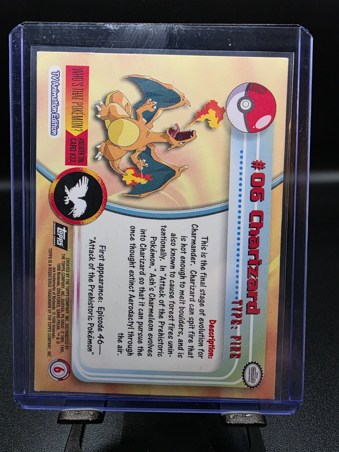 Pokemon #06 Charizard Trading Card - TV Animation Edition - photo 2