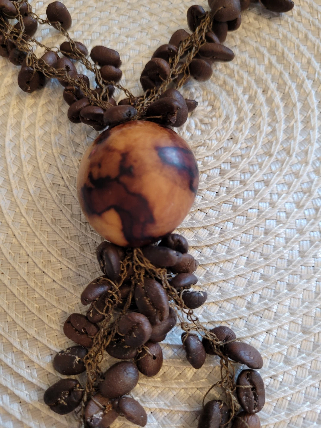 Colombian Coffee Bean Necklace and Earring Set