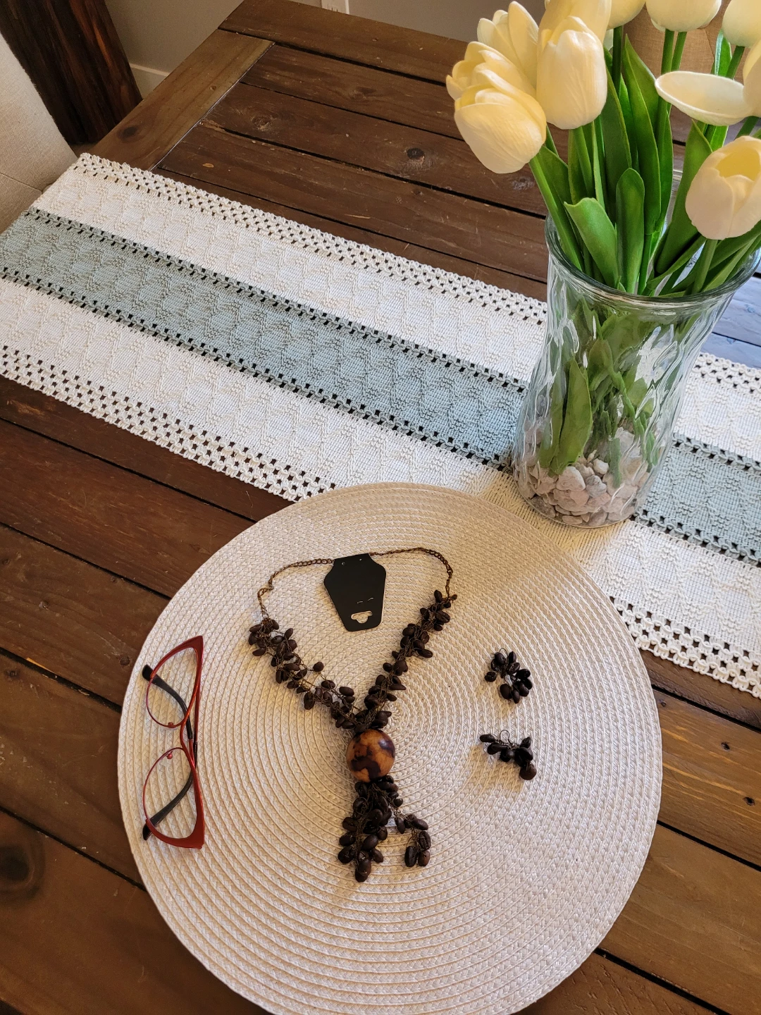 Colombian Coffee Bean Necklace and Earring Set - photo 2