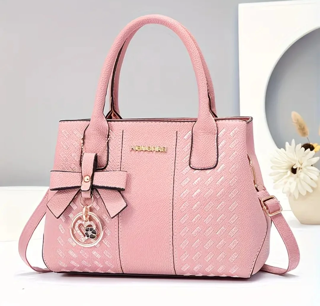 Nenibka Pink Handbag with Bow Detail