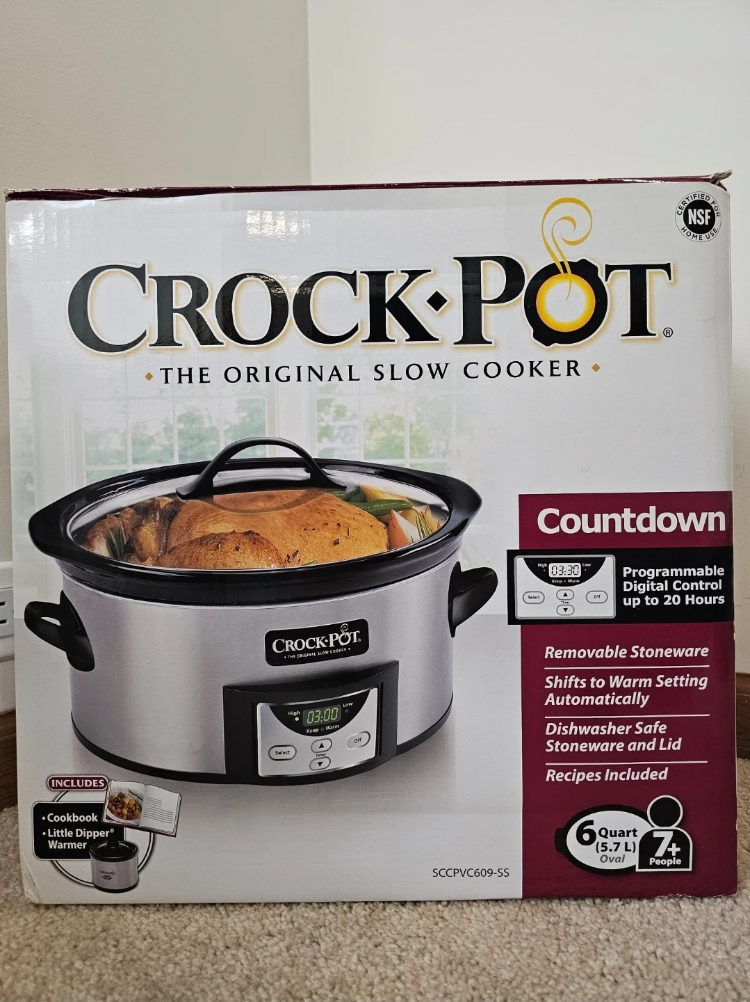 Crock◇Pot 6qt w/little dipper warmer - photo 3