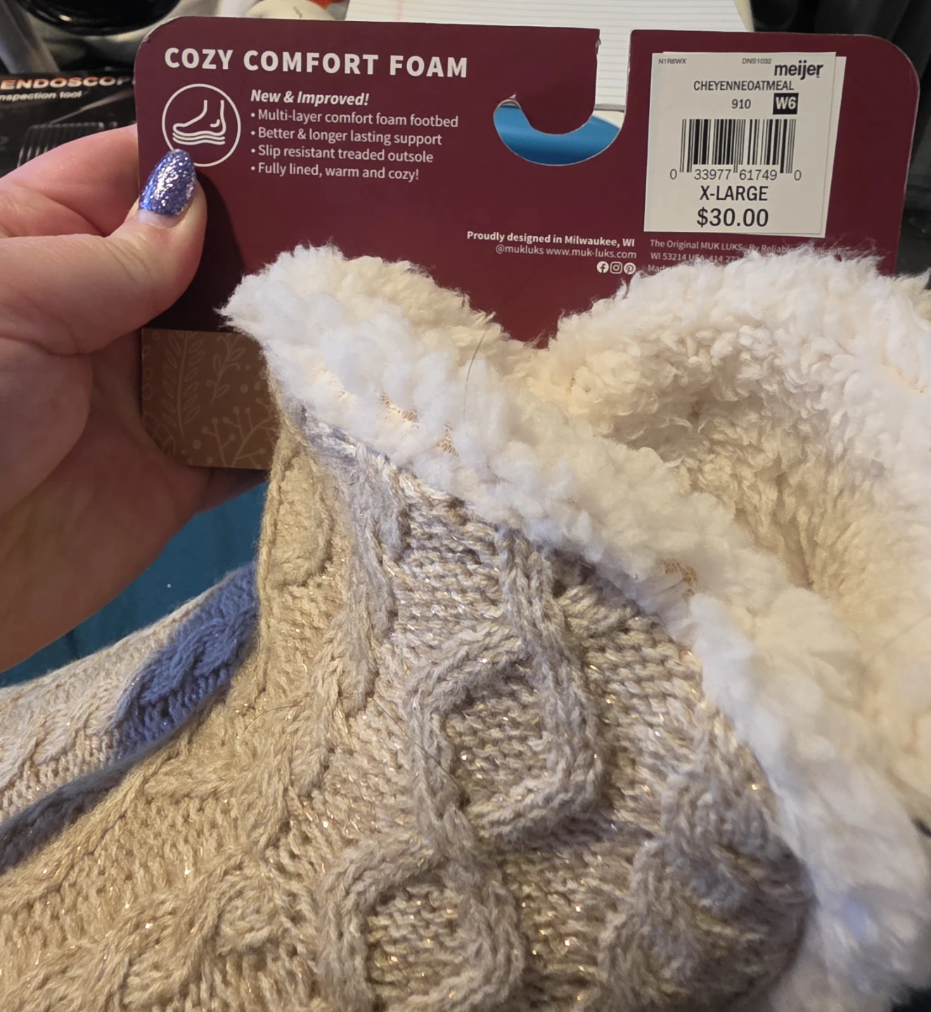 MUK LUKS Women's XL Bootie Slippers - photo 2