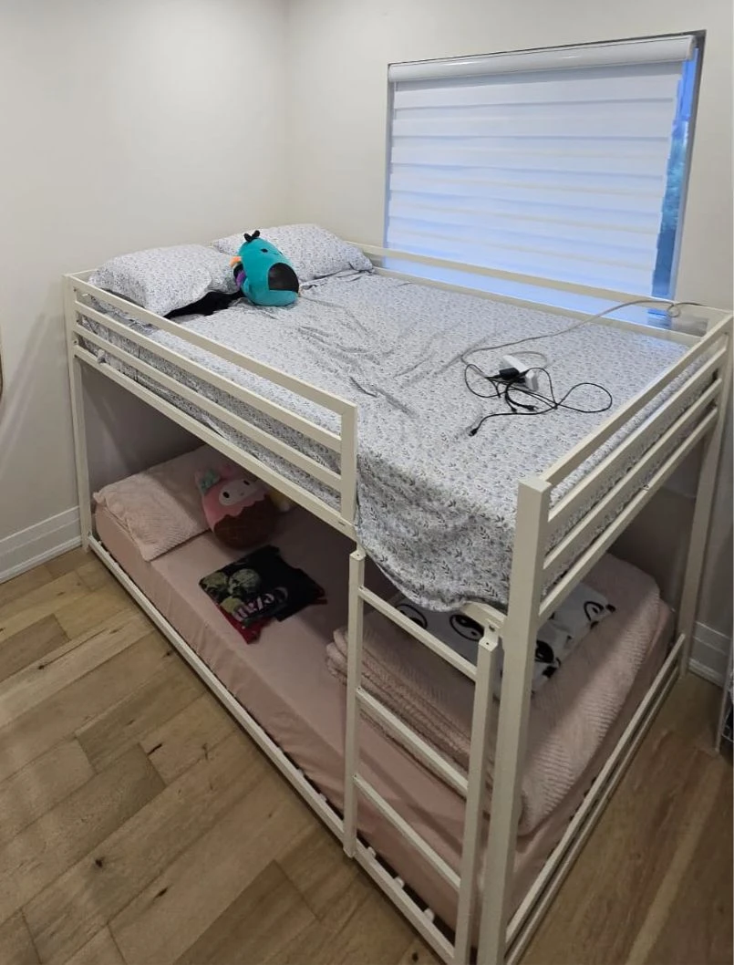 White Full Bunk Bed Frame