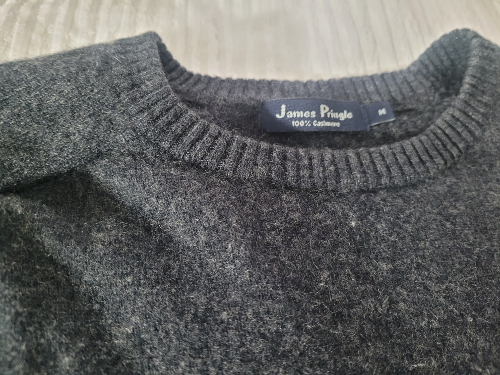 James Pringle 100% Cashmere Sweater - Charcoal Grey - Size M
