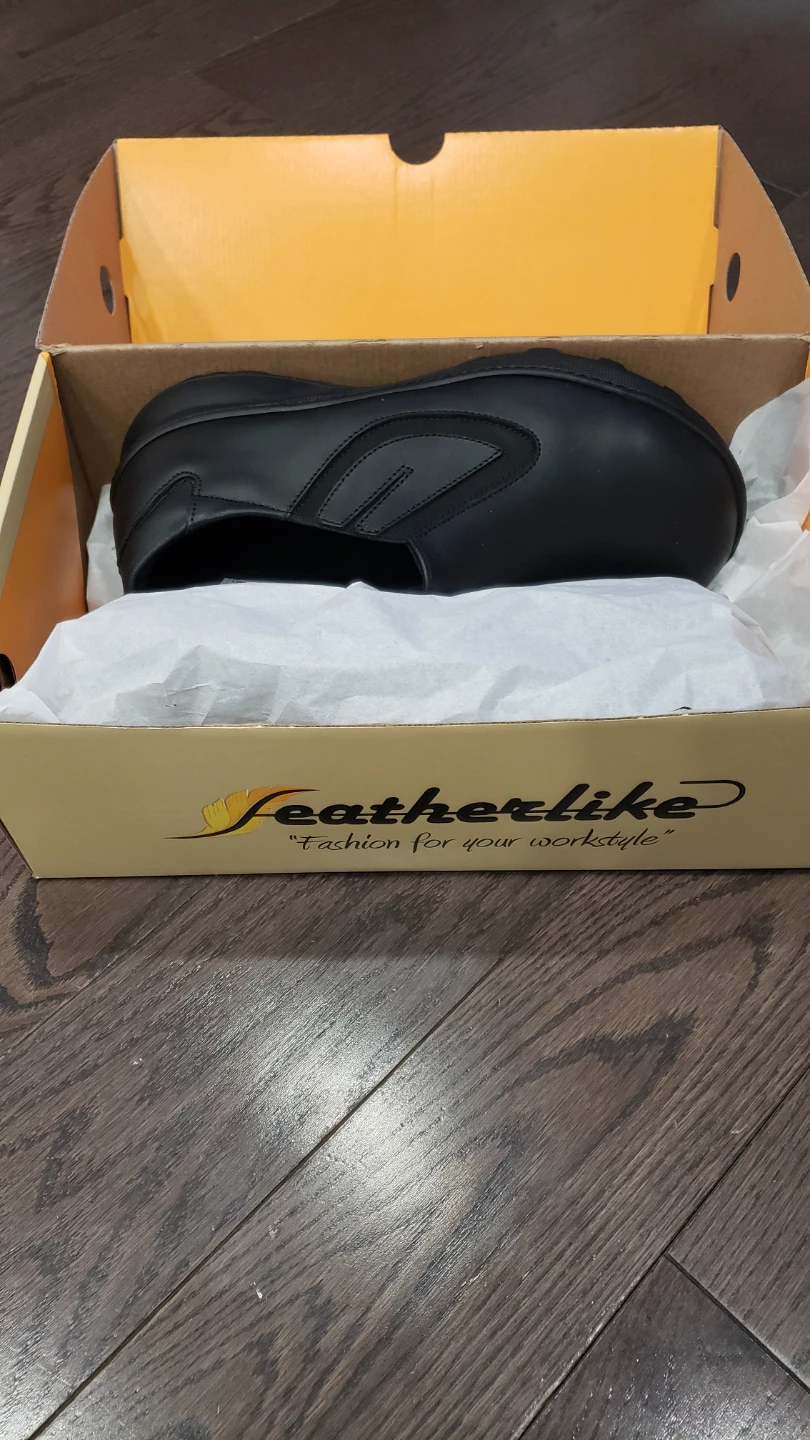 Featherlike Milan Black Slip-On Work Shoes - Size 9E - photo 4
