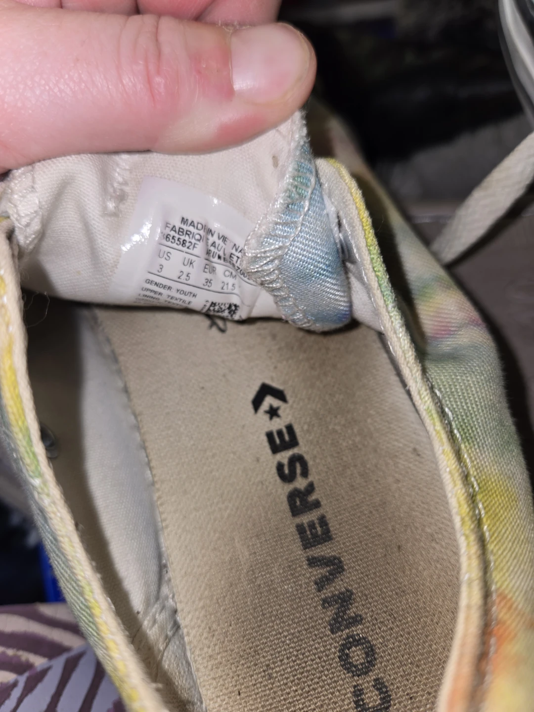 Converse Tie-Dye Low Top Sneakers - Youth Size 3 - photo 2
