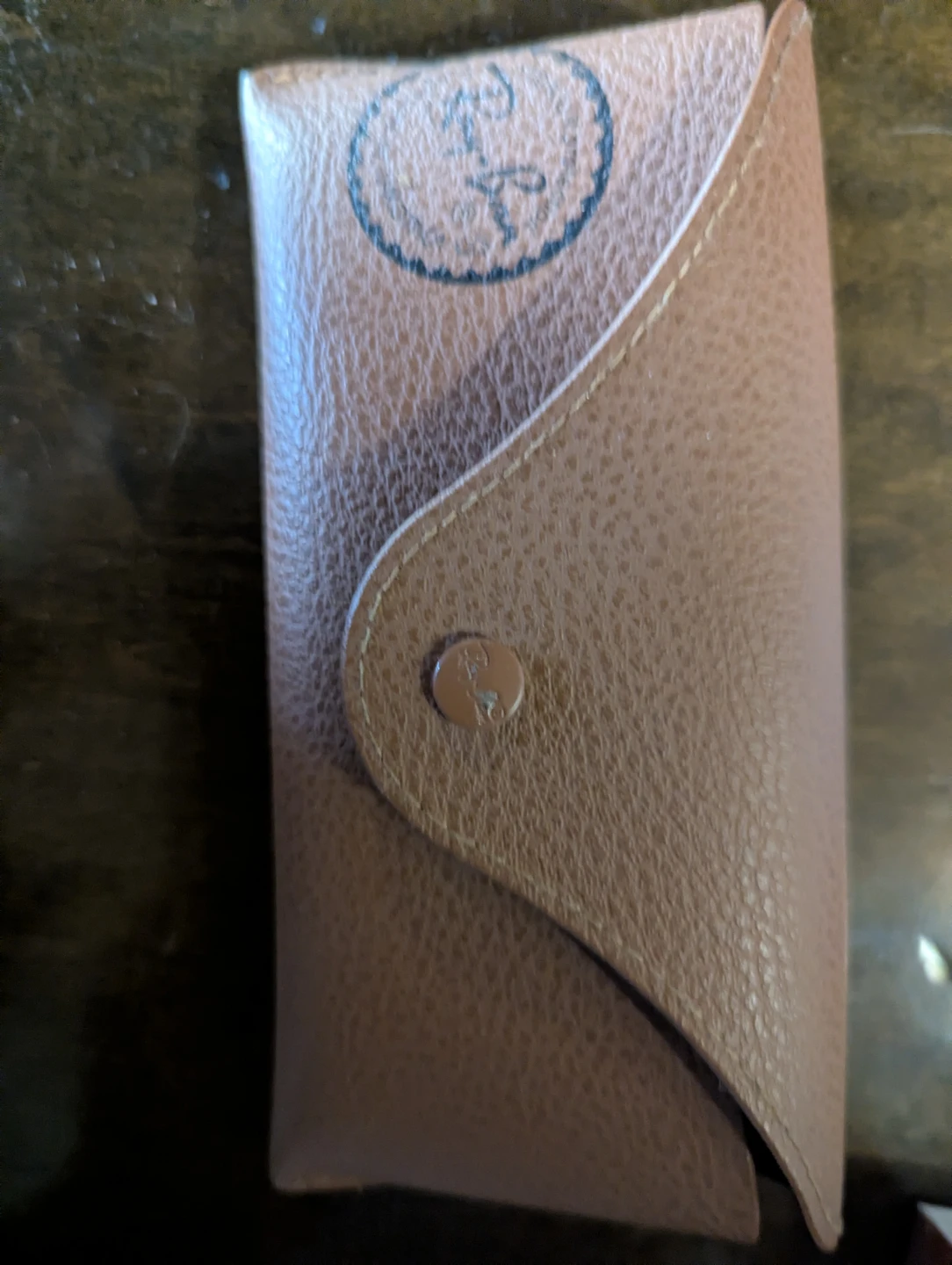 Ray-Ban Brown Leather Glasses Case