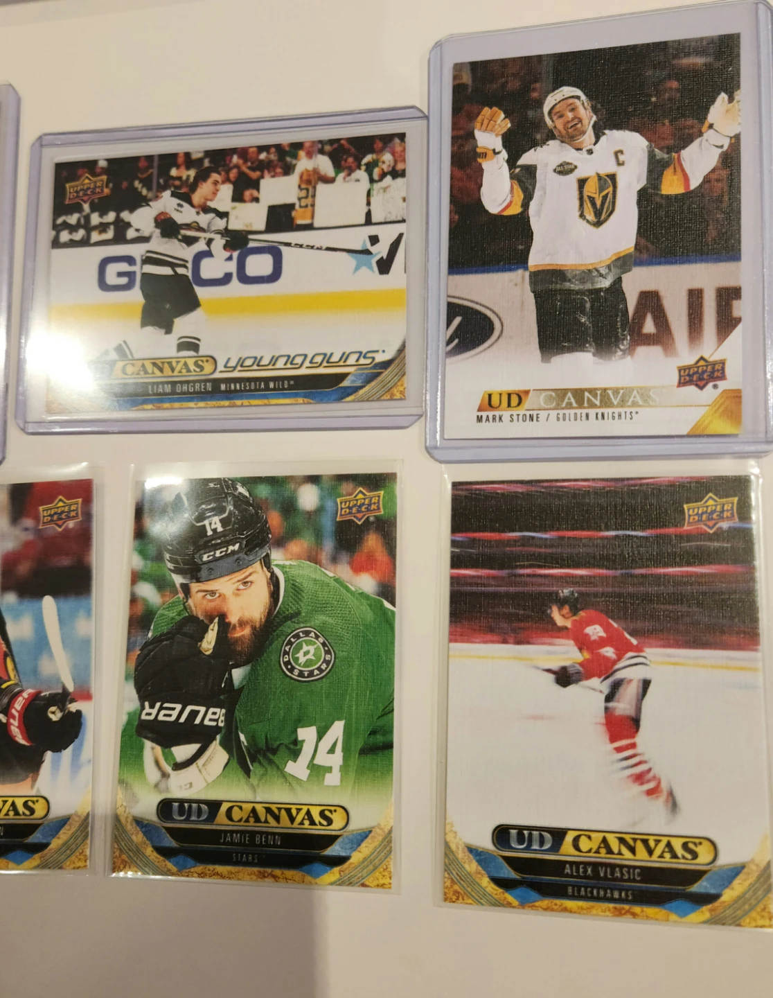 Pick Up x8 New/Mint UD Canvas Hockey Cards w/ 2 Young Guns NHL - photo 2